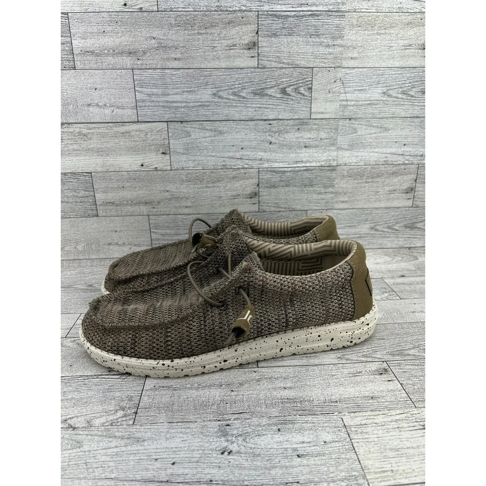 Hey Dude Wally Sox Brown Men's Casual‎ Loafers Shoes Comfort Lightweight Sz US 7